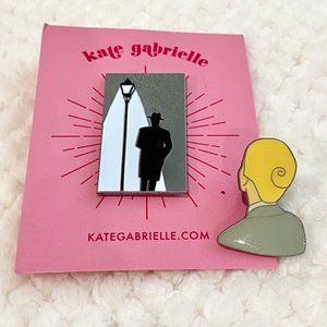 Kate Gabrielle Enamel Lapel Pin Bundle Film Noir Gumshoe Vertigo Classic Movie